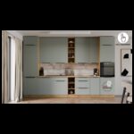 Köögikomplekt ARIA 3,7m AQUAMARINE esipaneelidega (Mint)