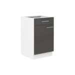 Alumine kapp 1 sahtel + 1 uks 50 D 1F 1S BB - LARA GRAY KÖÖK