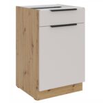 Alumine kapp 1 sahtel + 1 uks 50 D 1F 1S BB - SOLEA köögi VÄRVILINE KAŠMIIRIPUNA.