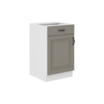 Alumine kapp 1 sahtliga + 1 uksega 50 D 1F 1S BB - STILO KÖÖK helehall / valge