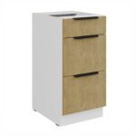 Alumine kapp 3 sahtliga 40 D 3S BB - Köögitamm CREMONA / Valge