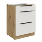 Alumine kapp 3 sahtliga 60 D 3S BB Köök ARIA Esipaneelid Valge AFM