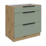 Alumine kapp 3 sahtliga 80 D 3S BB ARIA Köögi esipaneelid AQUAMARINE (Mint)