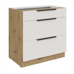 Alumine kapp 3 sahtliga 80 D 3S BB Köök ARIA Esipaneelid Valge AFM