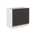 Alumine kapp 3 sahtliga 80 D 3S BB - STILO KÖÖGIMÖÖBEL Grafiit / Valge