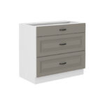 Alumine kapp 3 sahtliga 80 D 3S BB - STILO KÖÖK helehall / valge