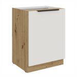 Alumine kapp 60 D 1F BB Köögi ARIA Esipaneelid Valge AFM