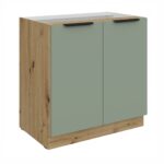 Alumine kapp 80 D 2F BB Köök ARIA Esipaneelid AQUAMARINE (Mündihall)