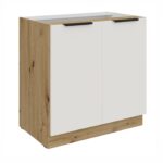 Alumine kapp 80 D 2F BB Köögi ARIA Esipaneelid Valge AFM