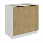 Alumine kapp 80 D 2F BB - Köögi tamm CREMONA / Valge