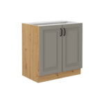 Alumine kapp 80 D 2F BB - STILO KÖÖK helehall / käsitööna valminud