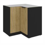 Alumine nurgakapp 90x90 DN 1F BB - CREMONA tammepuidust köök