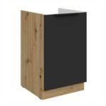 Alumine kapp valamu alla 50 ZL 1F BB Köögi ARIA esipaneelid must AFM