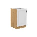Valamu all olev alumine kapp 50 ZL 1F BB - Kitchen STILO WHITE-ARTISAN