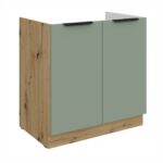 Alumine valamukapp 80 ZL 2F BB ARIA Köögi AQUAMARINE esipaneelid (Mündihall)