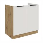 Alumine kapp valamu alla 80 ZL 2F BB Köögi ARIA Esipaneelid Valge AFM