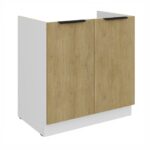 Alumine valamukapp 80 ZL 2F BB - Köögitamm CREMONA / Valge