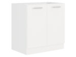 Valamu all olev alumine kapp 80 ZL 2F BB - Kitchen EKO WHITE