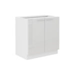 Valamu all olev alumine kapp 80 ZL 2F BB - LARA KITCHEN WHITE