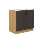 Alumine kapp valamu alla 80 ZL 2F BB - STILO KITCHEN grafiit / Artisan