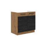 Valamu all olev alumine kapp 80 ZL 2F - KÖÖK Tume Puit