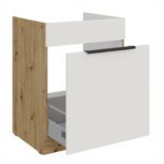 Alumine kapp valamu all väljatõmmatava sahtliga 60 ZL 1S BB Köök ARIA Esipaneelid Valge AFM