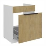 Alumine valamukapp väljatõmmatava sahtliga 60 ZL 1S BB - Köögitamm CREMONA / Valge