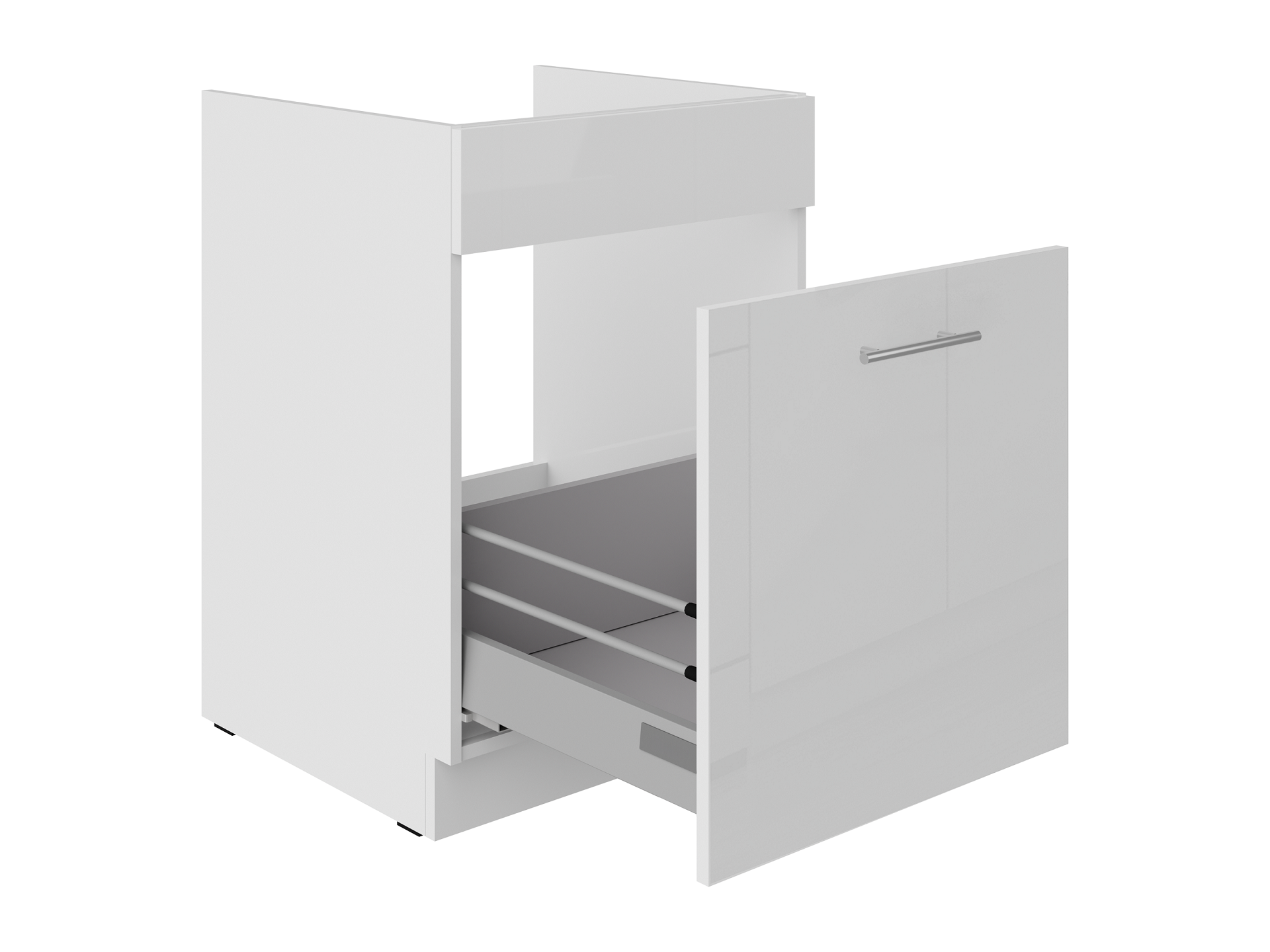 szafka-dolna-pod-zlew-z-wysuwana-szuflada-60-zl-1s-bb-kuchnia-lara-biala Valamu all olev alumine kapp väljatõmmatava sahtliga 60 ZL 1S BB - LARA KÖÖK VALGE - Image 1