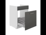 Valamu all olev alumine kapp väljatõmmatava sahtliga 60 ZL 1S BB - LARA GREY KÖÖK