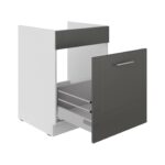 Valamu all olev alumine kapp väljatõmmatava sahtliga 60 ZL 1S BB - LARA GREY KÖÖK