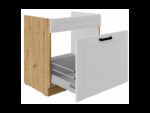 Valamu all olev alumine kapp väljatõmmatava sahtliga 60 ZL 1S BB - LUNA WHITE KÖÖK - ARTISAN