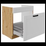 Valamu all olev alumine kapp väljatõmmatava sahtliga 60 ZL 1S BB - LUNA WHITE KÖÖK - ARTISAN