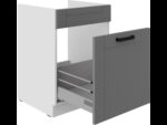 Valamu all olev alumine kapp väljatõmmatava sahtliga 60 ZL 1S BB - Kitchen LUNA TUME HALL - VALGE