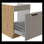 Valamu all olev alumine kapp väljatõmmatava sahtliga 60 ZL 1S BB - Kitchen LUNA HELEHALL - ARTISAN