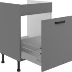 Valamu all olev alumine kapp väljatõmmatava sahtliga 60 ZL 1S BB - Kitchen NESSA