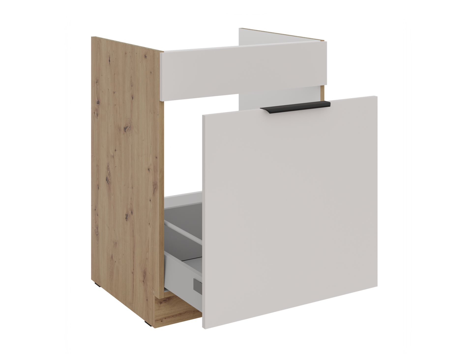 szafka-dolna-pod-zlew-z-wysuwana-szuflada-60-zl-1s-bb-kuchnia-solea-kolor-kaszmir Alumine kapp valamu all väljatõmmatava sahtliga 60 ZL 1S BB - SOLEA Kitchen COLOR CASHMERE. - Image 1