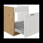 Valamu all olev alumine kapp väljatõmmatava sahtliga 60 ZL 1S BB - Kitchen STILO WHITE-ARTISAN