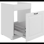Valamu all olev alumine kapp väljatõmmatava sahtliga 60 ZL 1S BB - Kitchen STILO VALGE-VALGE
