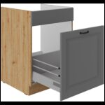 Valamu all olev alumine kapp väljatõmmatava sahtliga 60 ZL 1S BB - Kitchen STILO Tumehall / Artisan