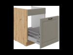 Valamu aluskapp väljatõmmatava sahtliga 60 ZL 1S BB - STILO KÖÖK helehall / Artisan
