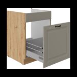 Valamu aluskapp väljatõmmatava sahtliga 60 ZL 1S BB - STILO KÖÖK helehall / Artisan