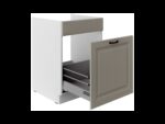 Valamu aluskapp väljatõmmatava sahtliga 60 ZL 1S BB - STILO KÖÖK helehall / valge