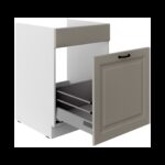 Valamu aluskapp väljatõmmatava sahtliga 60 ZL 1S BB - STILO KÖÖK helehall / valge