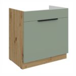 Alumine valamukapp väljatõmmatava sahtliga 80 ZL 1S BB ARIA Köögi AQUAMARINE esipaneelid (Mint)