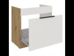 Alumine kapp valamu all väljatõmmatava sahtliga 80 ZL 1S BB Köök ARIA Esipaneelid Valge AFM