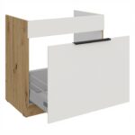 Alumine kapp valamu all väljatõmmatava sahtliga 80 ZL 1S BB Köök ARIA Esipaneelid Valge AFM