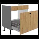 Valamu all olev alumine kapp väljatõmmatava sahtliga 80 ZL 1S BB - Kitchen AVA