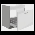 Valamu all olev alumine kapp väljatõmmatava sahtliga 80 ZL 1S BB - Kitchen BIANKA WHITE