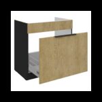 Alumine valamukapp väljatõmmatava sahtliga 80 ZL 1S BB - CREMONA Oak Köök