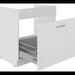 Valamu all olev alumine kapp väljatõmmatava sahtliga 80 ZL 1S BB - LARA KÖÖK VALGE